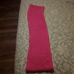 Women's Hollister Pink Crotched Banded Scarf Approx 34" Length